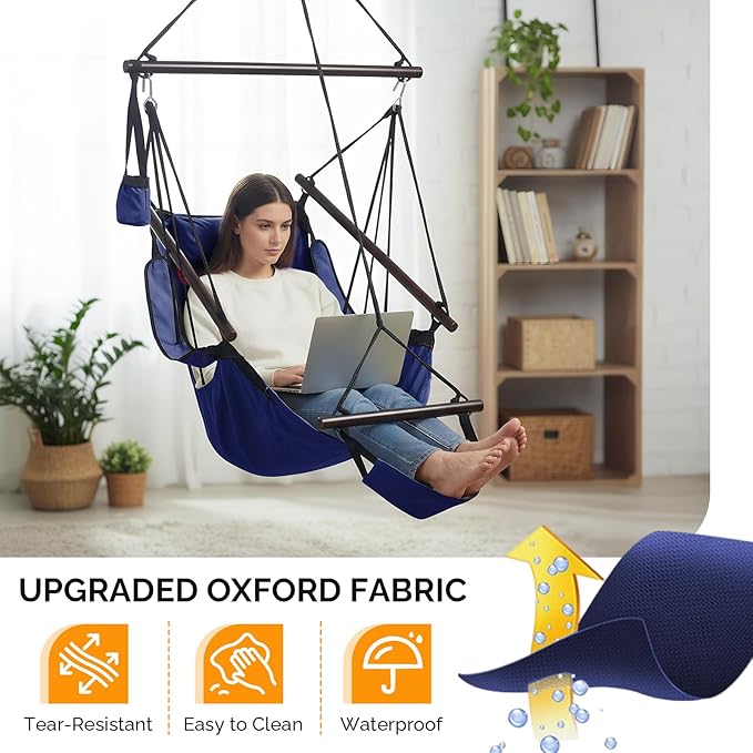 ONCLOUD Sky Chair, Deluxe Hanging Hammock Air Chair Swing Seat - Image 3
