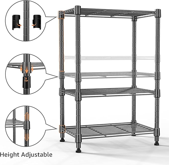 450 lbs Steel Storage Shelving 3-Tier Utility Shelving Unit Steel Organizer - Image 9