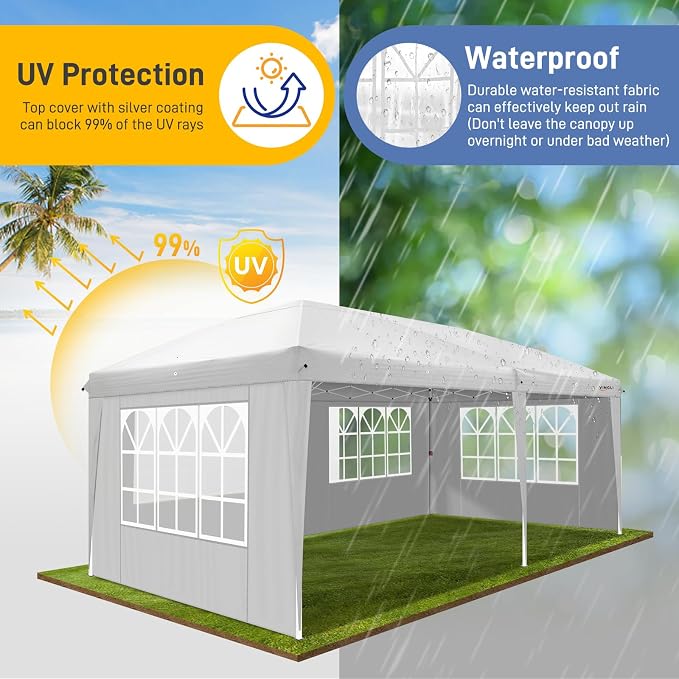 VINGLI 10x20 ft Pop Up Canopy Tent - Image 6