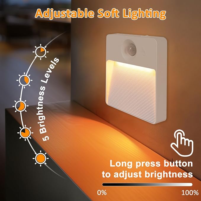 8 Pack Rechargeable Motion Sensor Stair Light - Image 4