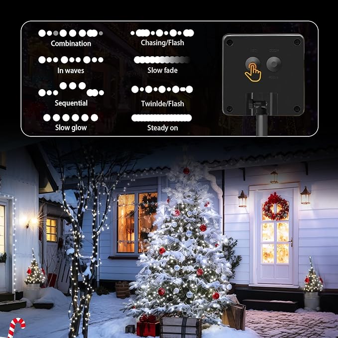 6 Pack Solar String Lights Outdoor, 600 LED Extra-Long 236Ft Solar Lights - Image 5