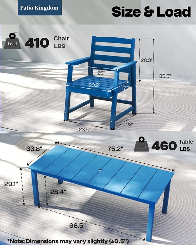 5-Piece White Outdoor Dining Set - Image 6