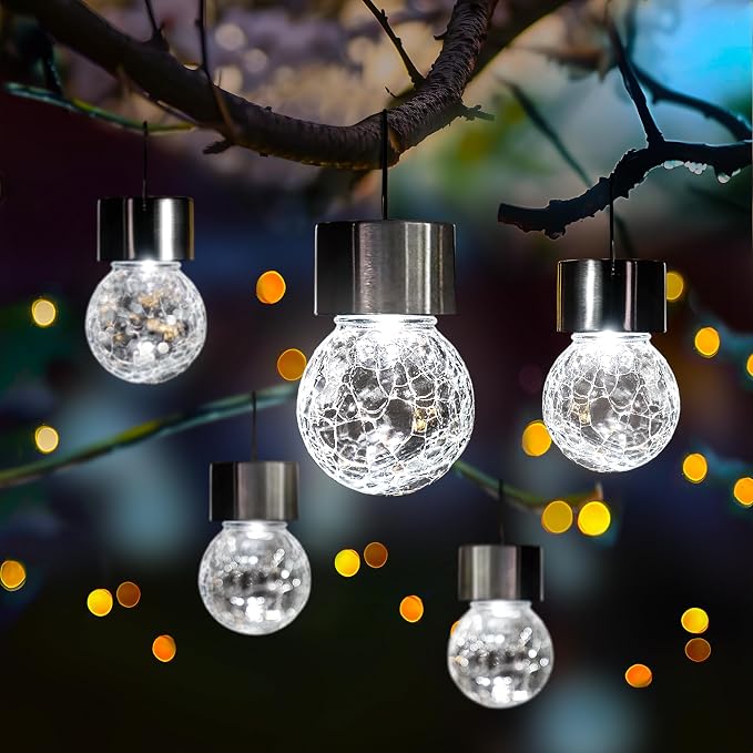 Solpex 12 Pack Hanging Solar Lights Outdoor, Solar Outdoor Lights Decorative - Image 6