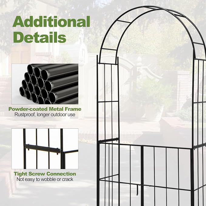 Tangkula 7.5Ft Garden Arbor - Image 4