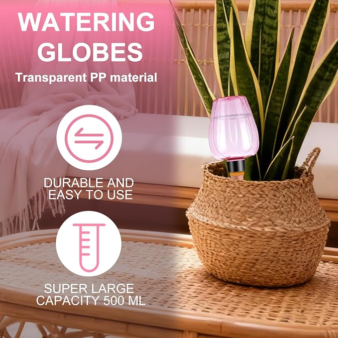 4 Pcs Plant Watering Globes Self Watering Planter Insert Plants Top Fill Water - Image 5