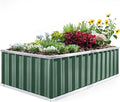 KING BIRD Raised Garden Bed 68" x 36" x 18" Heightened Galvanized Steel Metal by KINGBIRD