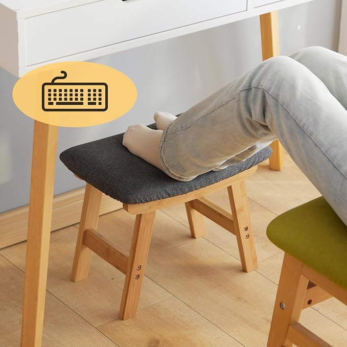 Foot Stool Ottoman Foot Rest Under Desk, Small Stool - Image 6