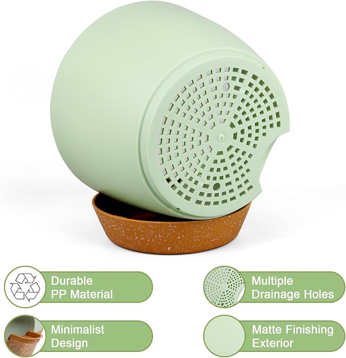 Big Self Watering Pots 12/10/9 inch, Plant Pots - Image 3