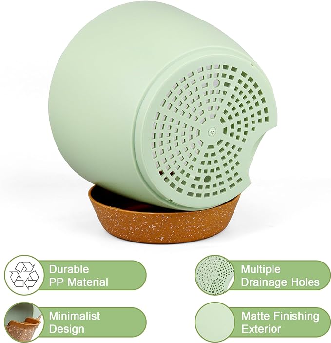 10/9/8 inch Self Watering Pots, Plant Pots - Image 3