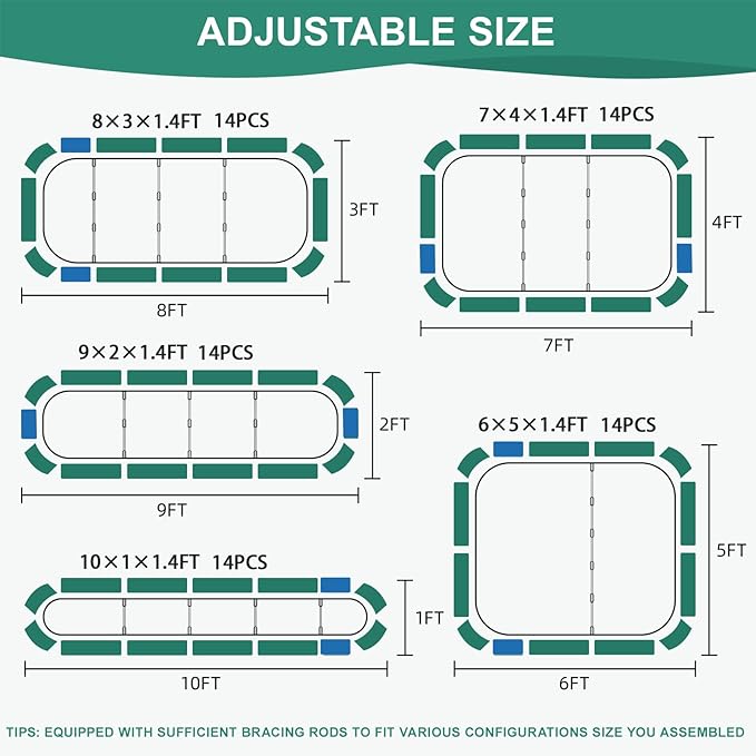 5 in 1Galvanized Raised Garden Bed - Image 2