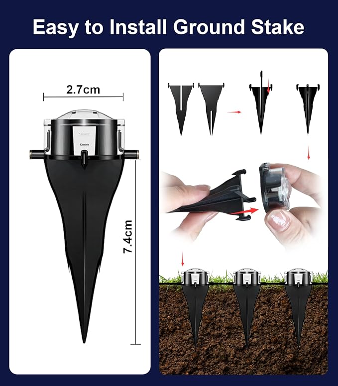 100Ft RGB Ground Lights Outdoor LED Pathway Lights, Smart Control - Image 6
