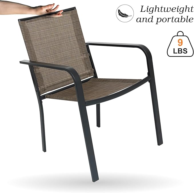 3-Piece Outdoor Dining Set, Small Metal Bistro Table - Image 3