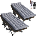 ABORON Camping Cot for Adult 28" Extra Wide, 2PK Heavy-Duty 1200D Oxford Cot by ABORON