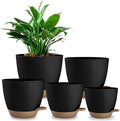 Plant Pots 8/7.5/7/6.5/6 Inch Self Watering Pots, 5 Pack Planters by Unknown