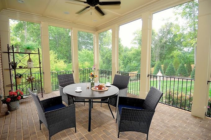 PHI VILLA 44 Inch Large Metal Round Table - Image 4