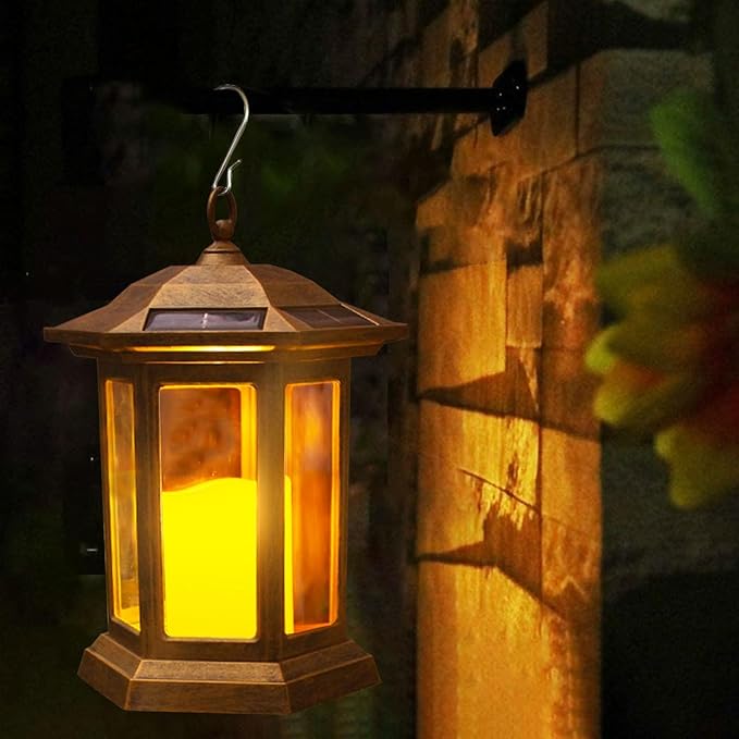 Solar Lantern Outdoor, Outdoor Hanging Candle Lanterns LED Lights - Image 7