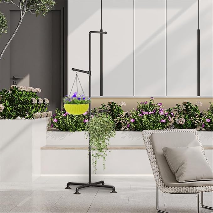 Plant Hanger Indoor, Corner Hanging Plant Stand, Heavy Duty Metal Hanging Plant - Image 5