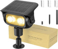 Solar Landscape Spotlights Outdoor Waterproof IP67, Warm White LED Spot Lights by CREATESTAR