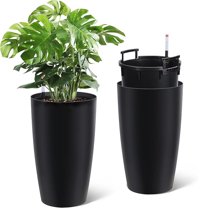 GarveeLife Set of 2 Tall Planters by GarveeLife