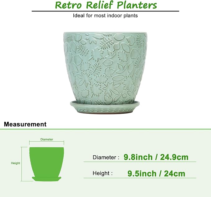 10 inch Plant Pots Ceramic Planter - Image 3