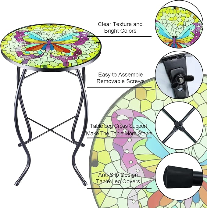 12 Inch Small Outdoor Side Table - Image 4