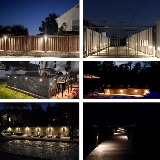 6 Pack Low Voltage AC/DC 12V LED Landscape Deck Light, Outdoor Retaining Wall - Image 5