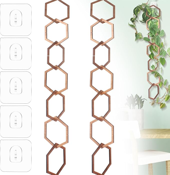 18Pcs Chain Trellis for Climbing Plants, Indoor&Outdoor Garden Wall Trellis by CIXICM