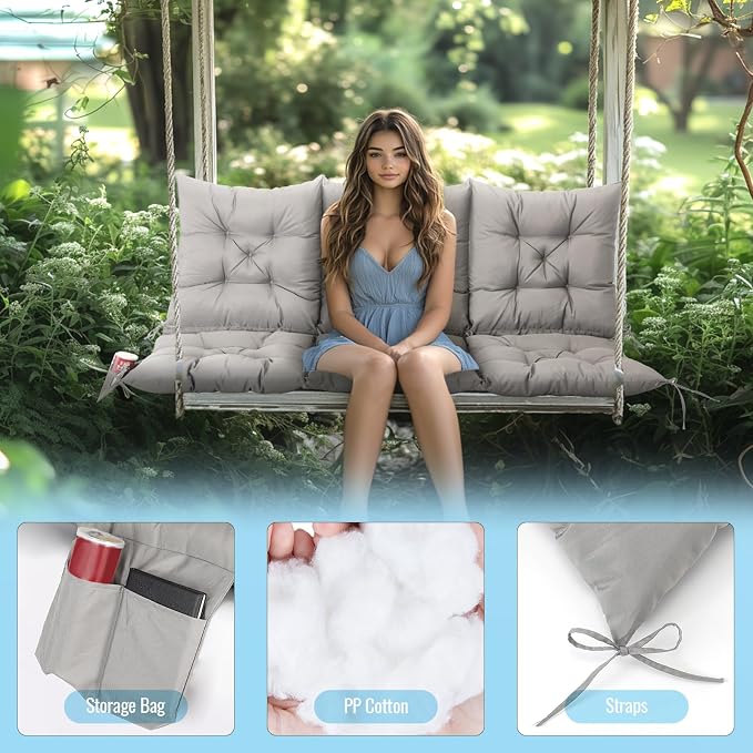 NACATIN 3 Seat Cushion for Outdoor Swing - Image 4