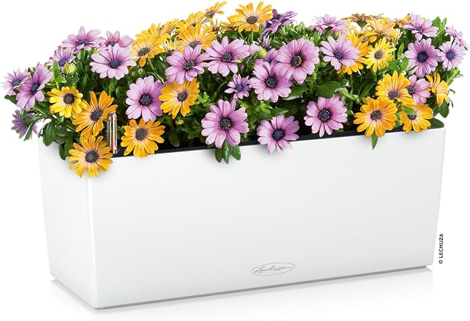 Lechuza BALCONERA Color 50 White, Self-Watering Window Box, H7.5 L19.7 W7.5 in - Image 2