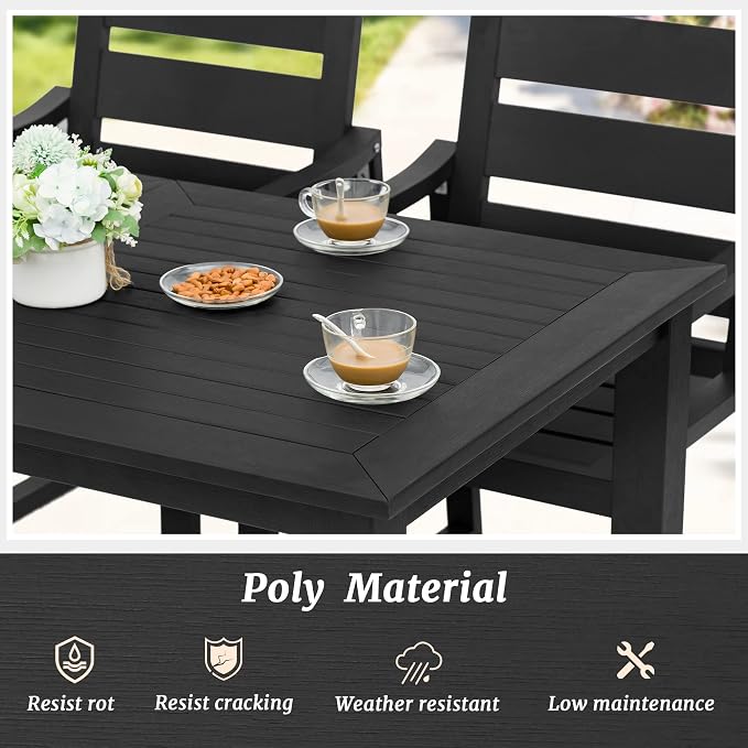 HDPS Outdoor Dining Chairs Set of 6, Patio Dining Chairs - Image 4