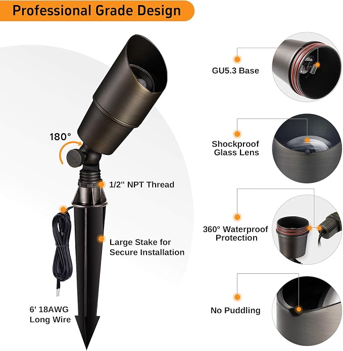 Gardenreet Brass Landscape Lighting - Image 9