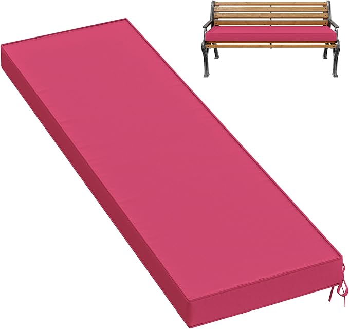 Premium Outdoor Bench Cushions for Patio Furniture 3.5inches Memory Foam Bench by Pakunoda