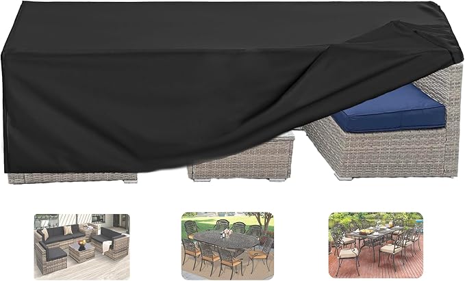 Oslimea Patio Furniture Covers Waterproof, Outdoor Sectional Sofa Set Cover by Oslimea