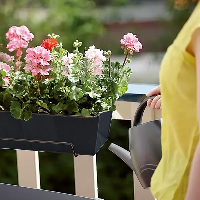 4PCS 24Inch Rectangle Window Box Liner Felt Planter Basket Liner Insert Black - Image 6
