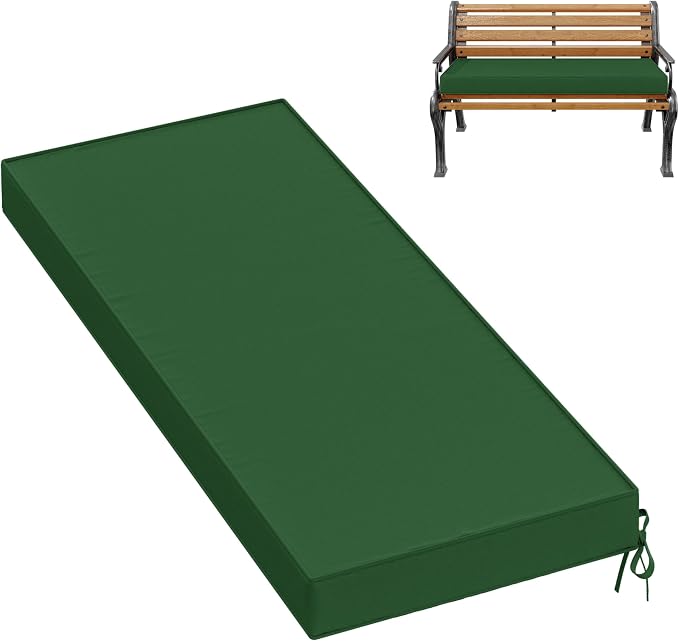 Premium Outdoor Bench Cushions for Patio Furniture 3.5inches Memory Foam Bench by Pakunoda