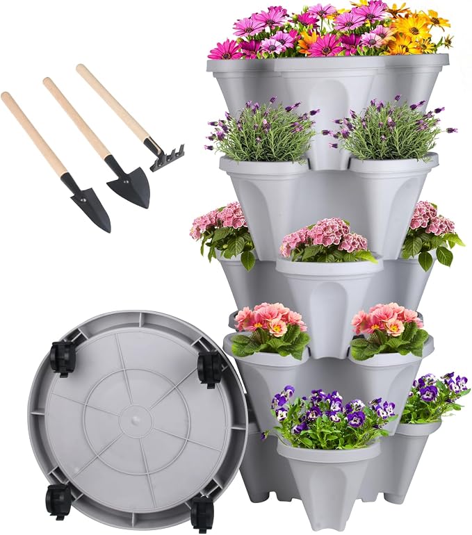 DUNCHATY Stackable Vertical Garden Planter by DUNCHATY