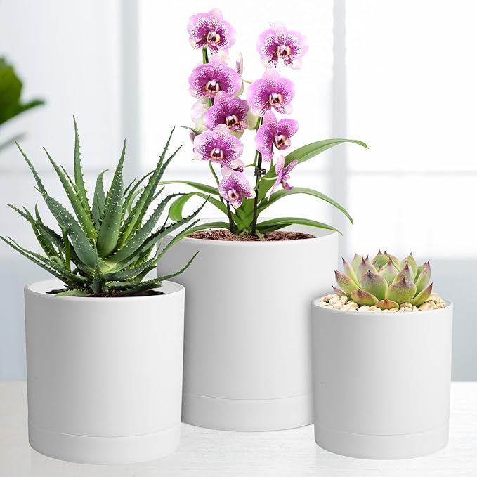 6/5/4 inch Flower Pots, Plastic Planters - Image 5