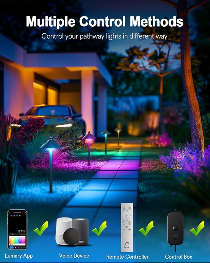Lumary Smart Low Voltage Pathway Lights 24V 2000LM, Landscape Path Lights - Image 4