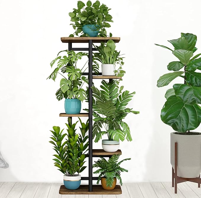 LINZINAR Plant Stand 5 Tier 6 Plant Multiple Flower Rack Holder Shelves Rack - Image 2