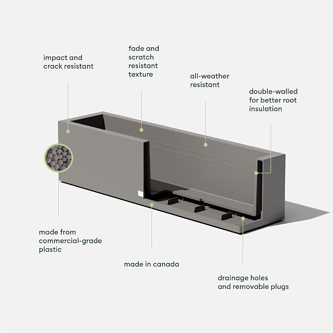 Veradek Block Series Window Box Planter - Image 2