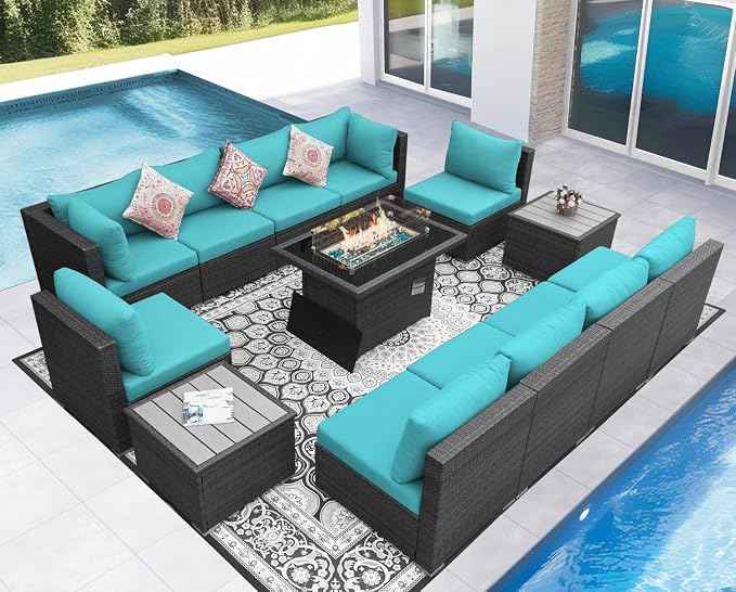 NICESOUL 13 Piece Outdoor Sectional Furniture by NICESOUL