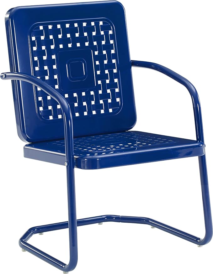 Crosley Furniture Bates 2-Piece Outdoor Chair Set, Retro Metal Patio Chairs - Image 8