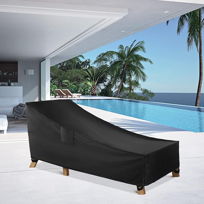 WLEAFJ Patio Chaise Lounge Cover Waterproof, Heavy Duty Outdoor Lounge Chair - Image 7