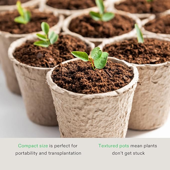 VIVOSUN Peat Pots, 60 Packs 3.15-Inch Seed Starting Pots - Image 3
