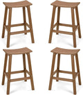 Weatherproof Bar Stools Set of 4, Saddle Seat, Bar Height Stools by LAHAAP