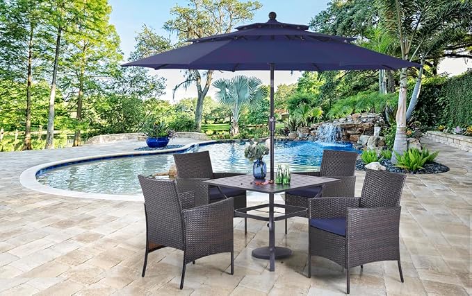PHI VILLA 5 Piece Patio Dining Set - Image 7