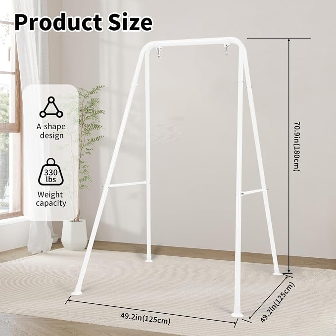 Hammock Chair Stand, Heavy-Duty A-Frame Metal Swing Stand - Image 2