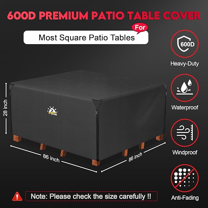 Zettum Patio Furniture Cover Square - Image 2