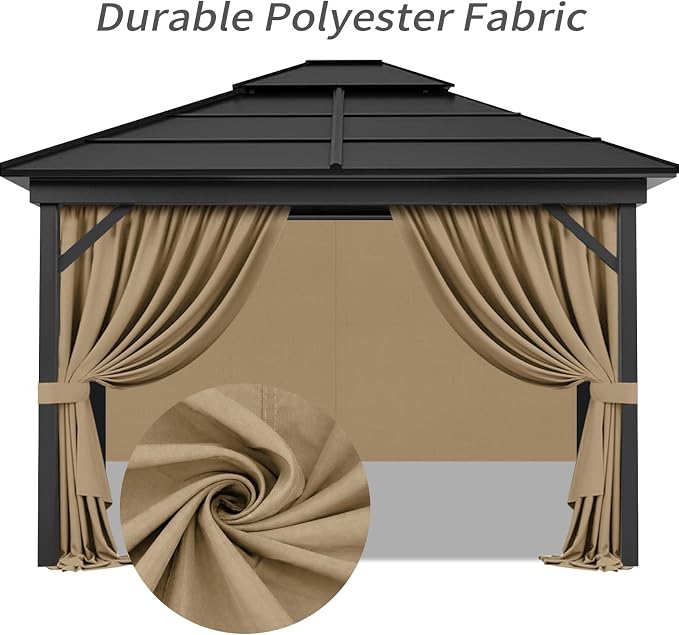 Gazebo Privacy Curtains 12' x 16' - Image 5