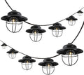 JONATHAN Y 10' Black 10-Light Rustic Farmhouse LED String Lights by JONATHANY